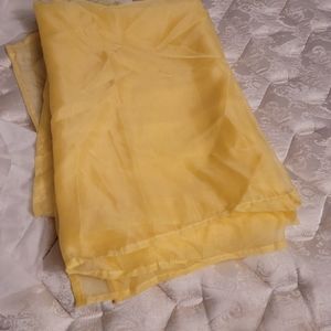 2 84 inch yellow sheer curtains